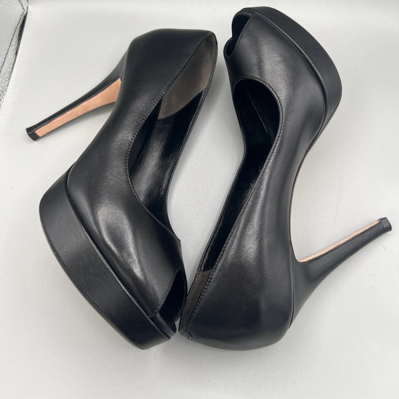 Cole Haan Nike Air Black Platform Peep Toe Pumps  sz  7 1/2 - Picture 9 of 9